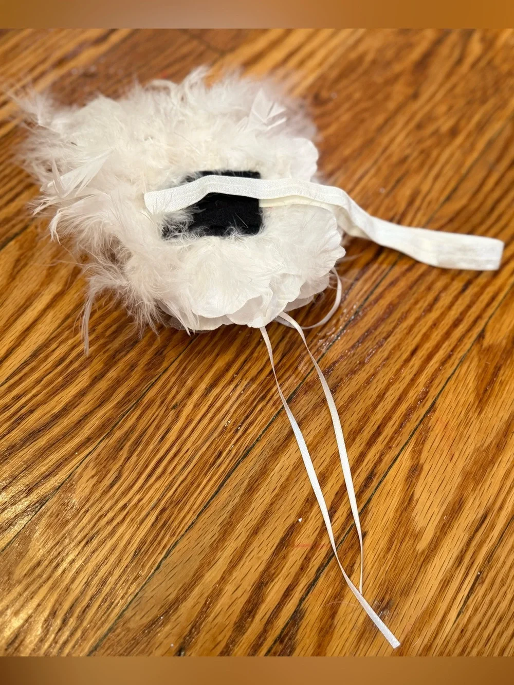 White Flower Feather Elastic Headband for Kids